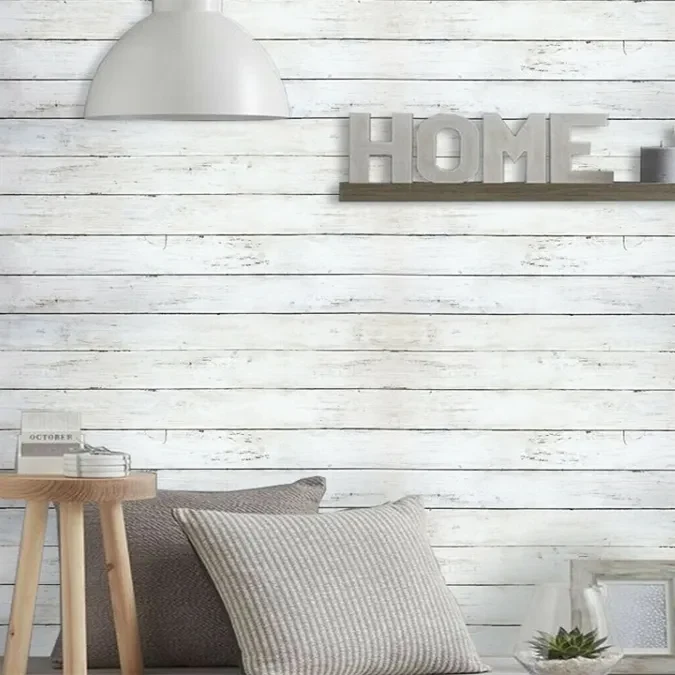 Självhäftande trä texturerat dekorativa tapeter